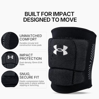 Under Armour Volleyball Knee Pads, Set of 2 - color: Black, size: Medium