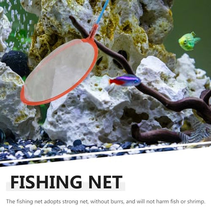 10pcs Small Aquarium Fish Tank Nets Fine Mesh Fishing Nets for Fish Catching and Aquarium Use Random Color