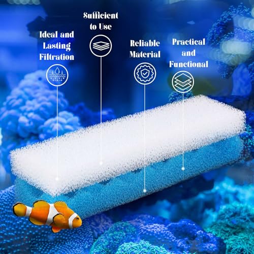 Threlaco 32 Pcs Filter Media Compatible with 406/407 Filters, Aquarium Replacement Maintenance Kit Including Biological Sponge, Ammonia/Phosphate/Nitrite Remover Pad, Aquarium Towel, Grease - style: 406/407