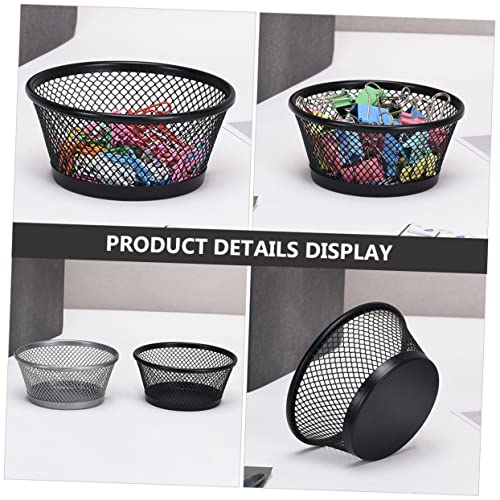 2Pcs Paper Clip Mesh Dispenser Multi-functional Organizer for Office Desk Adjustable Storage Container Lid Suitable for Home and School Use