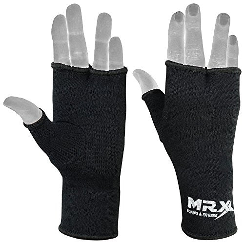 MRX Muay Thai Boxing Inner Gloves Protective Hand Wrap - color: Black, size: Small