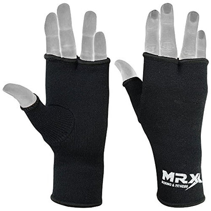 MRX Muay Thai Boxing Inner Gloves Protective Hand Wrap - color: Black, size: Small