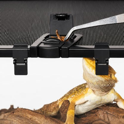 6PCS Aquarium Lid Clips, Adhesive Reptile Terrarium Screen Cover Clips Tank Lid Locks, Secure Buckle Latch for Bearded Dragons, Snakes, Geckos
