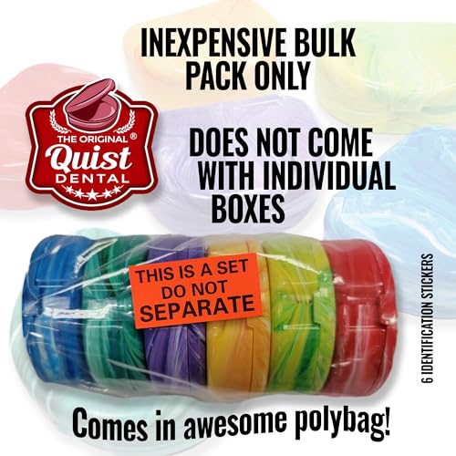 USA Made QUIST Dental® - Bulk Marble Retainer Cases (6) - Vent Holes - BPA Free - Unique Look