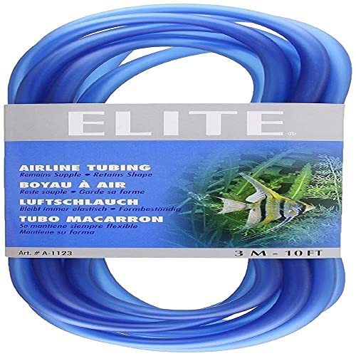 Elite Silicone Airline Tubing for Aquarium, 10-Feet, Blue