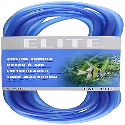 Elite Silicone Airline Tubing for Aquarium, 10-Feet, Blue