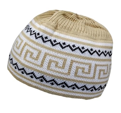 Set 4 Kufi Hat for Men Muslim AMN-225 Beanie Skull Cap Islam Taqiyah Takke Gift - color: Color Set 10