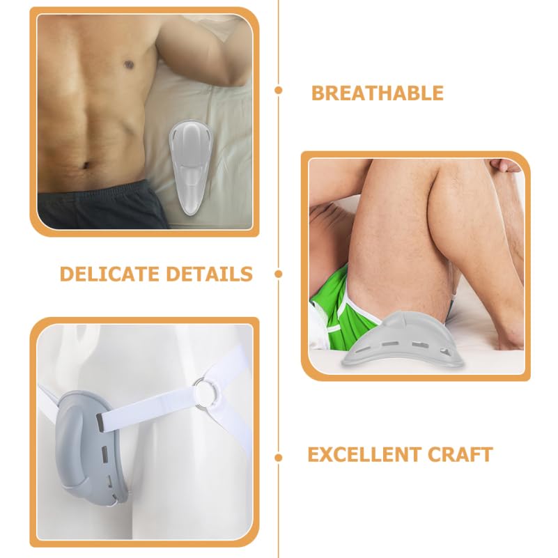 EXCEART Groin Protector Cup for Men Boxing Kickboxing MMA Muay Thai Sparring Groin Guard Jockstrap for Taekwondo Karate - color: Light Grey