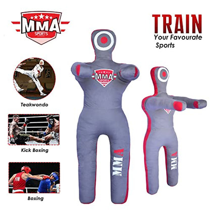 MMA Sports Kids Grappling Dummy MMA BJJ Jiu Jitsu Karate Kick Boxing Throwing Practice Dummies for Children - 4 FT -UNFILLED