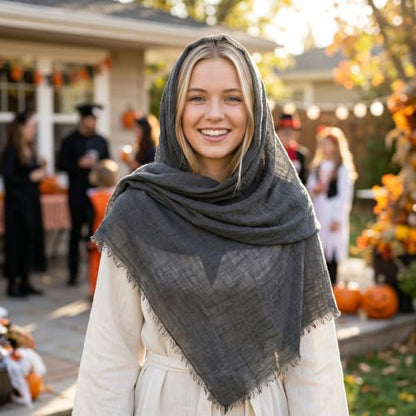 Nydotd Women Summer Cotton Linen Scarf Crinkle Long Beach Shawl Wrap hijab with Fringe - color: Dark Grey