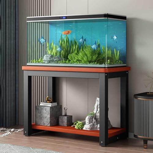 Fish Tank Stand,Black Fish Stand Cabinet - 2-Tier Display Rack for Kitchen & Large Reptile Terrariums - Versatile Home Storage Shelf & Organizer for Aquariums & Pet Supplies - color: C, size: 60x30cm(23 5/8"x11 3/4")