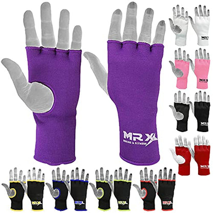 Muay Thai Boxing Inner Gloves Protective Hand Wrap MMA Fist (Purple, Small) - color: Purple, size: Small