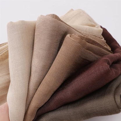 Viscose Hijab Scarf for Women Muslim Cotton Jersey Hijab Fashion Long Scarf Shawls - color: Khaki