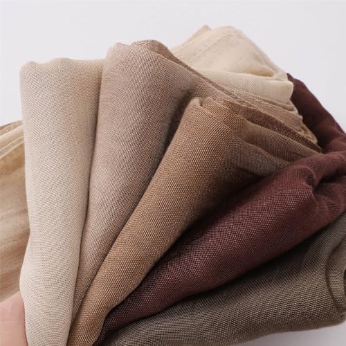 Viscose Hijab Scarf for Women Muslim Cotton Jersey Hijab Fashion Long Scarf Shawls - color: Nude