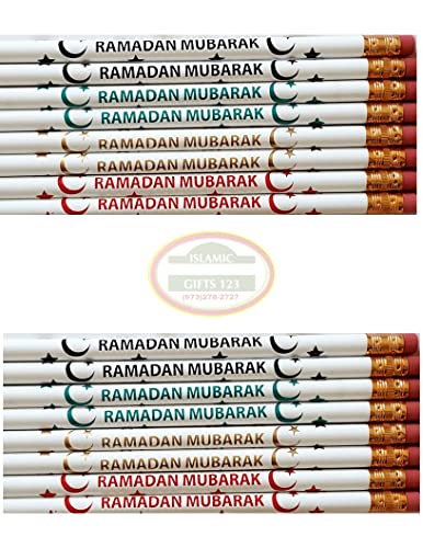 Ramadan Pencils[Pack Of 200] Ramadan Favors Ramadan Mubarak Pencils Happy Eid Customized Favors Eid decor Arabic Novelty Muslim gifts Wholesale (200)