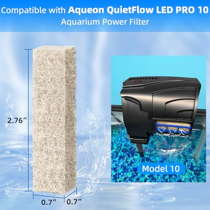 AQUANEAT 6-Pack Replacement Ammonia Reducer Pads Compatible with Aqueon QuietFlow 10 LED PRO and SmartClean 10-20 Gallons Aquarium Power Filter
