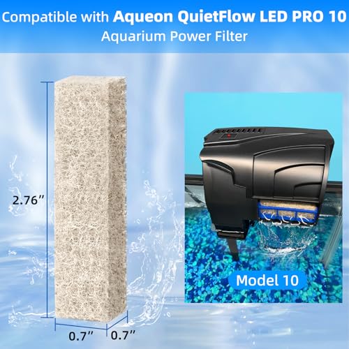 AQUANEAT 12-Pack Replacement Ammonia Reducer Pads Compatible with Aqueon QuietFlow 10 LED PRO and SmartClean 10-20 Gallons Aquarium Power Filter