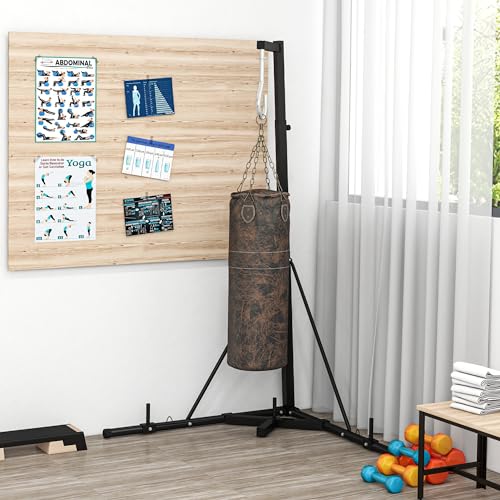 Foldable Heavy Bag Stand 67" -Adjustable Height Boxing Stand for Home Gyms
