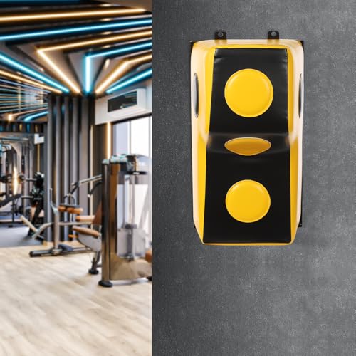 Wall Boxing Punching Pad, Wall Mount Uppercut Boxing Heavy Bag - color: Yellow+Black