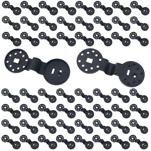 QAZXCDEW-60 Pack Shade Cloth Heavy Duty Lock Grip, Round Plastic Sun Shade Net Clip, Reusable Sun Shade Clips for Garden, Patio Awnings, Greenhouse Fabric, Windproof Anti Bird Netting Clamps