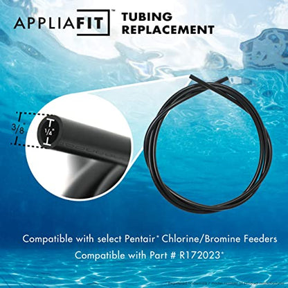 AppliaFit 8-Feet Tubing Compatible with Pentair R172023 for Pentair Rainbow Chlorine/Bromine Feeders (2-Pack)