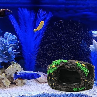 Aquariums BarrelHouse Underwater Decorations Fish Tanks Ornament Shelter Cave Hideaway House for Freshwater Saltwater