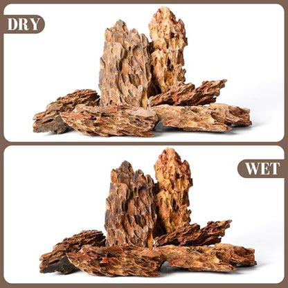 6.1-8.1 Inches Natural Dragon Stone, 6 PCS Large Aquarium Rocks for Aquascaping, Terrariums, Reptile Tanks & Aquarium Décor - size: 6.1-8.1 in