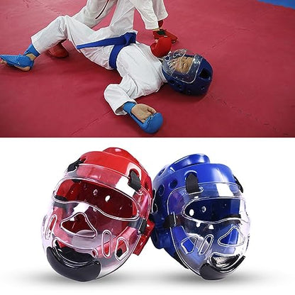 Boxing Head Guard for Kids Adults,Taekwondo Sparring Gear with Removable Face-Shield,Shock Absorption Head Guard Sparring Helmet for Muay Thai, Grappling, Kickboxing, Karate, MMA Martial Art
