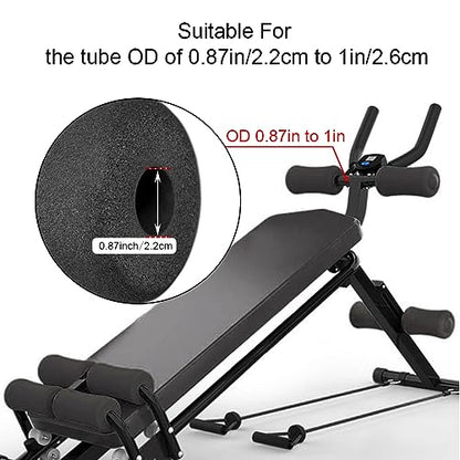 Sponge Foam Foot Pad Roller Pair, Used for Replacing Gym Exercise Equipment, Suitable for 1-inch Rod (Foam 4.53" X 2.56" Od X 0.87" Id) - color: Foam 4.53" X 2.56" Od X 0.87" Id