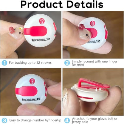 1.2" Mini Golf Score Counter for Women - Glove-Friendly Scoring Keeper