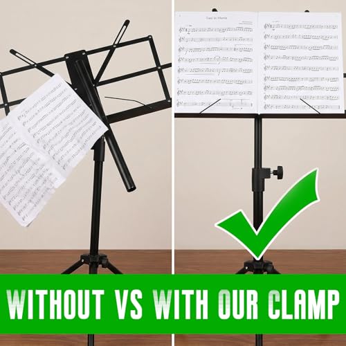 Music Stand Height Lock Adapter - Tube Fastening Connector with Anti-Loose Knob - Replacement Adjusting Component for 1 inch (2.5cm), Mic Boom Arm & Performance Equipment