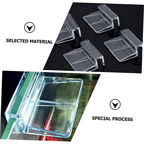 UKCOCO 10Pcs Fish Tank Cover Clips Brackets Transparent Aquarium Lid Holders for Glass Stable Support Racks for Easy Cleaning and Maintenance Durable Fish Tank