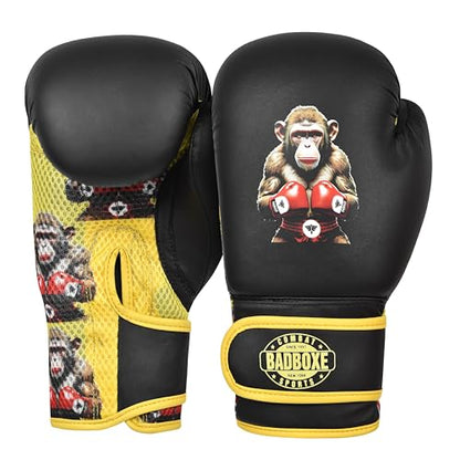 Boxing Gloves 6oz | Boxing Gloves for Kickboxing Muay Thai MMA | Bag Gloves for Punching Bag - color: Monkey Bl