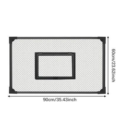 Aquarium Anti Jumping Net DIY Tank Cover Tear Resistant Easy Install Top Screen Fish Barrier - size: 90x60cm