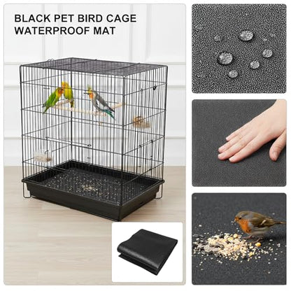 Under Pet Cage Mat for Bird Cages, Dog Kennels, Reptile Aquariums, Dog Kennels, Water-Resistant Pad for Hard Floors and Surfaces (X-Large) - size: X-Large