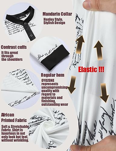 African Shirt Men African Attire Print Long Sleeve Dashiki for Men - color: Letter Print-long Sleeve, size: XX-Large