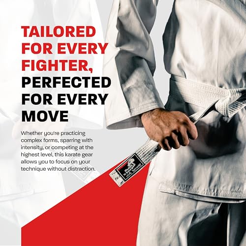 Hawk Sports Karate Uniform for Kids & Adults Lightweight Student Karate Gi Martial Arts Uniform with Belt - size: 1 (4'6'' / 90lbs)