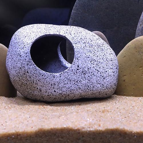 (A+B Set) 2PCS Small Fish & Shrimp Breeding, Play & Rest Aquarium Hiding Rocks, Stackable Cave Aquarium Decor Hideaway