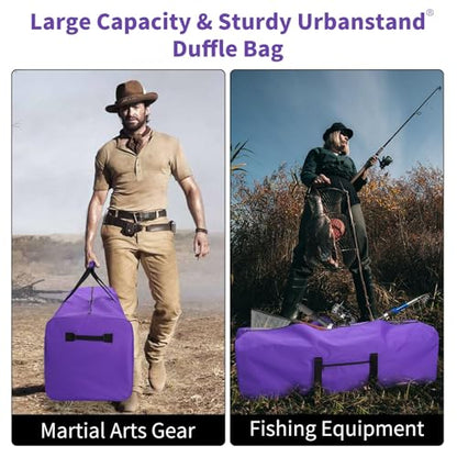 Urbanstand 48 inch Foldable Duffel Lock Zipper Travel Camp, Purple | 600D Water-Resistant Ripstop Polyester, Foldable Design, Padded Handle, Holds Tent, Tripod, Fishing Rod & Sports Equipment - color: Purple, size: 48 Inch