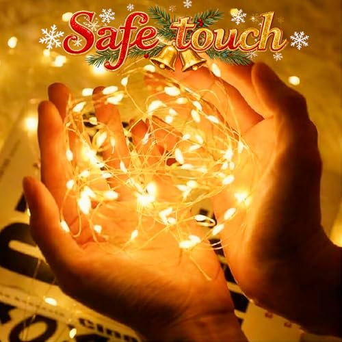 Honche 6 Pack Fairy Lights Battery Operated with Timer 6.56 FT/pack 20 LED Twinkle Lights Copper Wire String Lights for DIY Crafts Wedding Table Centerpieces Party Jars Christmas decoration Warm White - size: 6PC