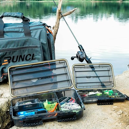 RUNCL Fishing Tackle Box, Waterproof Tray for Jigs Lures, Thicker Floating Tackle Utility Box with Adjustable Dividers, 3600/3700/Large 3700 Size - color: 1PC 3600
