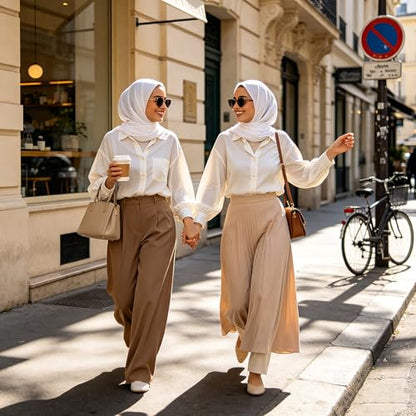 Jersey Hijab Scarf for Women,Lightweight Muslim Turban Head Scarf Modal Feel Hijab Coverings for Prayer with Clip - color: White