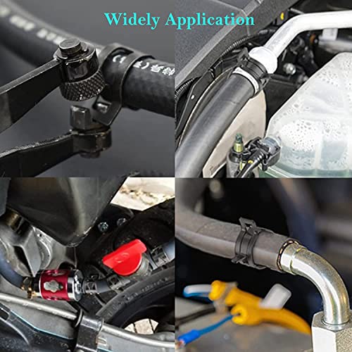 210Pcs Steel Spring Band Hose Clamp Kit (7-25mm) with Swivel Flat Pliers – Multi-Purpose Assortment for Fuel Line, Silicone, Vacuum Hoses Low-Pressure Air & Automotive Clip Clamps - size: 210pcs with Plier