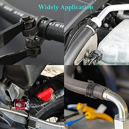 210Pcs Steel Spring Band Hose Clamp Kit (7-25mm) with Swivel Flat Pliers – Multi-Purpose Assortment for Fuel Line, Silicone, Vacuum Hoses Low-Pressure Air & Automotive Clip Clamps - size: 210pcs with Plier