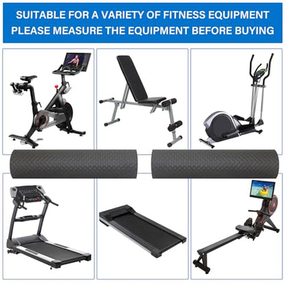 2PCS Fitness Equipment Mats and Floor Protector, Non-Slip Mat Rowing, Rowing Machine Bike Mat for Carpet & Hardwood Floors, Exercise Bike Mats (Two Pieces:36 * 12 inch) - size: 2pcs: 36 * 12 inch