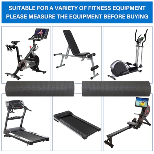 2PCS Fitness Equipment Mats and Floor Protector, Non-Slip Mat Rowing, Rowing Machine Bike Mat for Carpet & Hardwood Floors, Exercise Bike Mats (Two Pieces:30 * 12 inch) - size: 2pcs: 30 * 12 inch