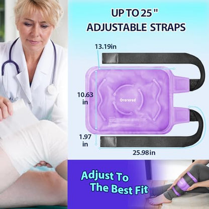 Reusable Cold Ice Packs for Injuries, 3-Piece Set Cold Gel Ice Wrap for Injury Recovery, Alleviate Joint and Muscle Pain (Knee Ice Wrap-Purple) - color: Knee Ice Wrap-purple