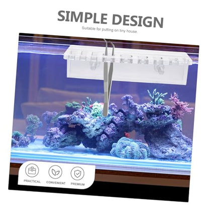 BESPORTBLE Aquarium Tool Holder Grooves for Scissors and Tweezers Wall-Mounted Organizer for Aquatic Plant Cleaning and Maintenance Compact Storage for Fish Tank Accessories