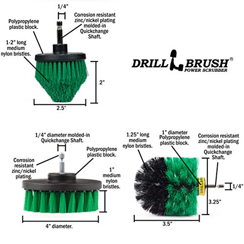Drill Powered Oven Cleaner - Stove Top Cleaner Brushes - Sink & Countertop | Kitchen Cleaning Supplies - Kitchen Power Scrubbing Brushes - Accessories for a Clean Home - Fridge Nylon Scrubbing Brush - color: Green