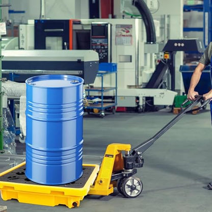 Modular Leak Platform/Grid Pads.Modular Spill Containment Tray - Durable Oil Drum Holding Platform, Leak-Proof Pallets for Safe Chemical Storage and Environmental Protection，（Yellow，72 * 72 * 16 - size: 72*72*16cm